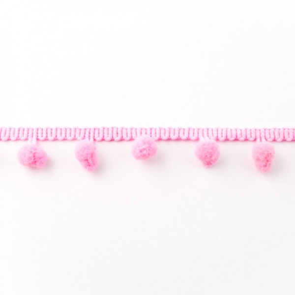 Pompomband Midi 2cm rosa