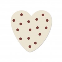 SALE Motivperle Tupfenherz vertikal hellnatur/dunkelbraun SALE Motivperle Tupfenherz vertikal hellnatur/dunkelbraun