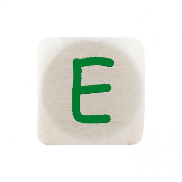 teilweise B-Ware (Holz nachgedunkelte oder Druck nicht perfekt) Premiumbuchstabe 10 mm grün E