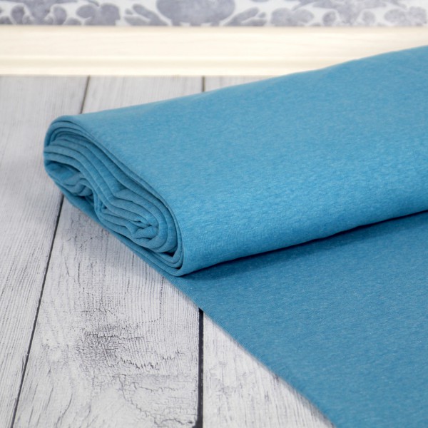 Sweatstoff meliert türkisgrün