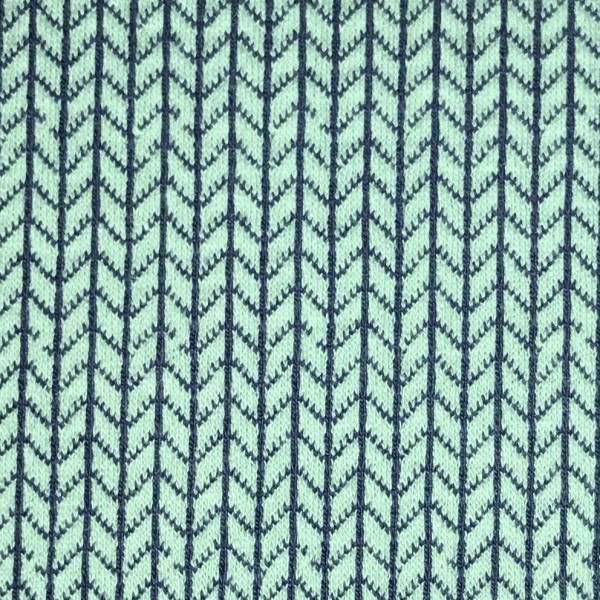 Jacquardjersey Knit Knit Summer Edition mint/petrol (GOTS) by Albstoffe und Hamburger Liebe
