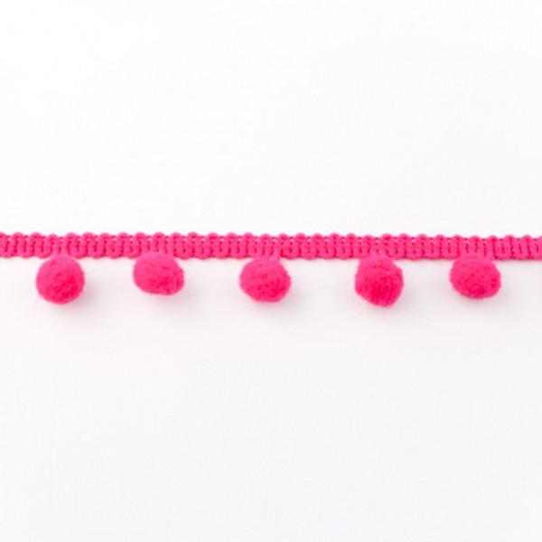 Pompomband Midi 2cm fuchsia